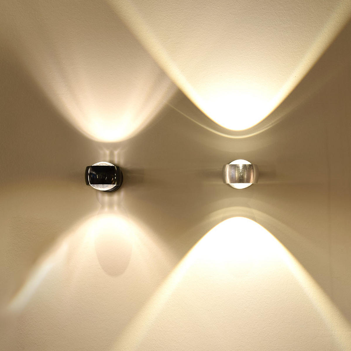 LED-WANDLAMPE Beam Rund Aluminium - Alufarben, Metall (8/5/12cm) - s.luce