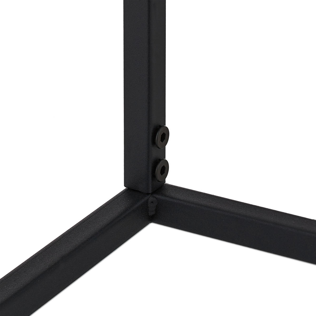 2xBLUMENSTÄNDER - Schwarz, Metall (21/70/21cm) - Relaxdays