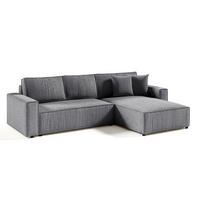 ECKSOFA Isaac 4 Sitzplätze Grau - Grau, Holzwerkstoff (294/185cm) - Petits-meubles