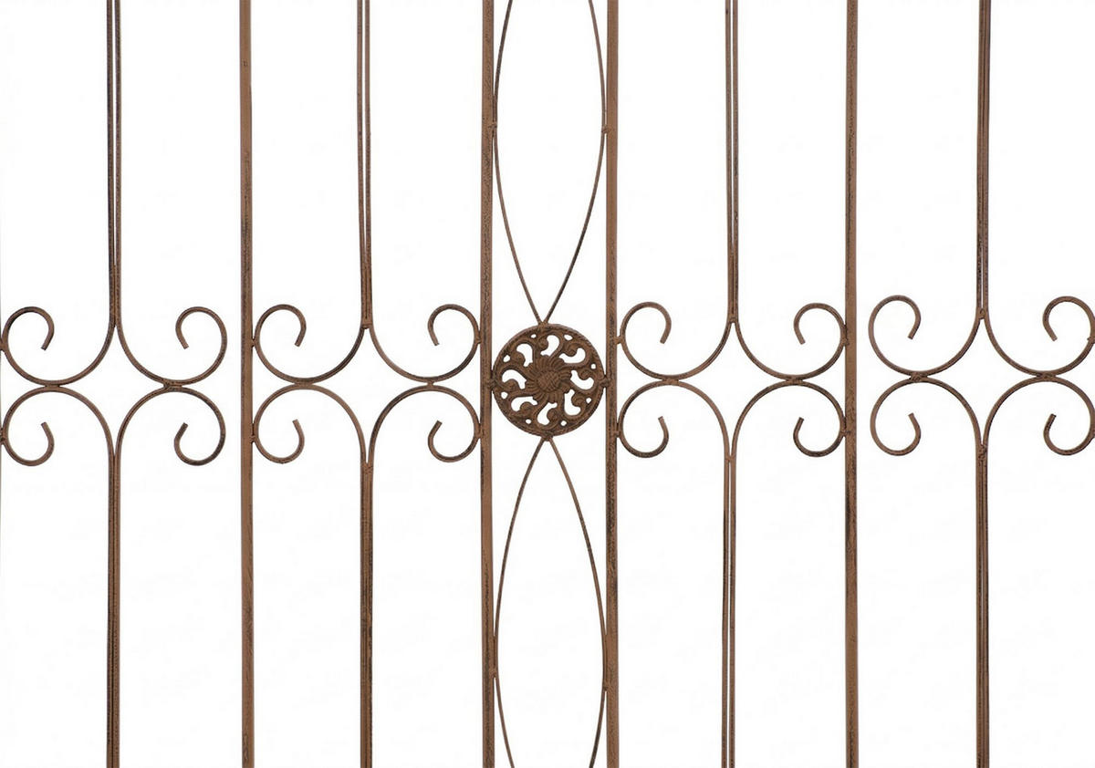 GARTENZAUN Linus Antik 124x1x116cm Metall Antik-Braun Steckzaun - Braun, Metall (124/116cm) - DELUKE