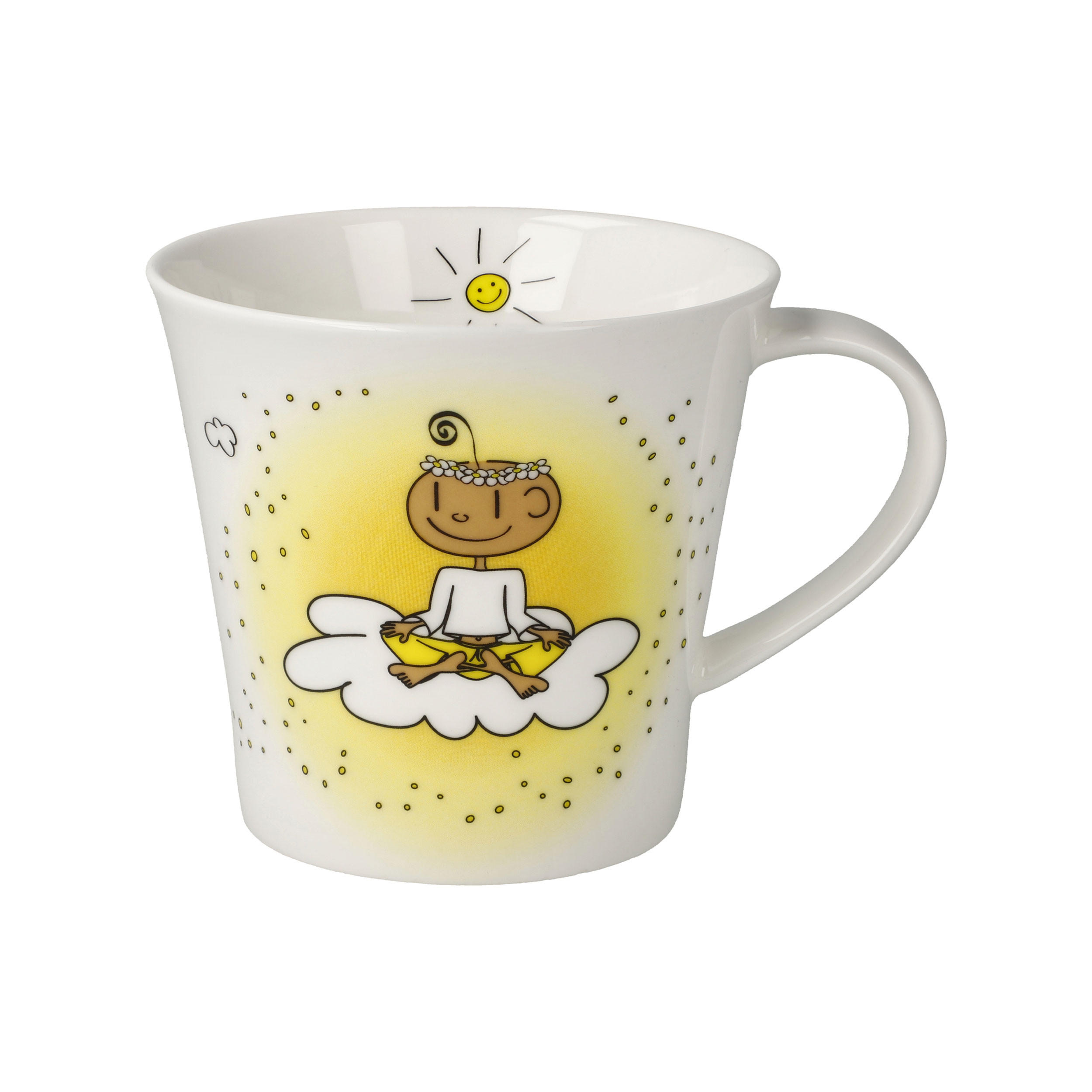 TEETASSE Der kleine Yogi - Dein Lächeln, Fine Bone China, Bunt, 350 ml - Multicolor, Keramik (0.35L) - Goebel