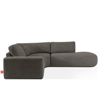 ECKSOFA RECHTS ZUCCO, Dunkelbraun - Dunkelbraun, Holz/Holzwerkstoff (224/293cm) - KONSIMO®