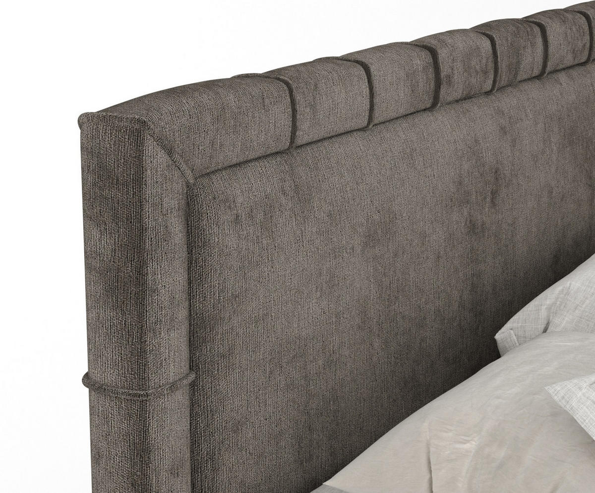 BOXBETT Monpelli Dunkelbraun 160/200 cm mit Matratze und Topper - Dunkelbraun/Schwarz, Holz/Holzwerkstoff (160/200cm) - Maison de Reve