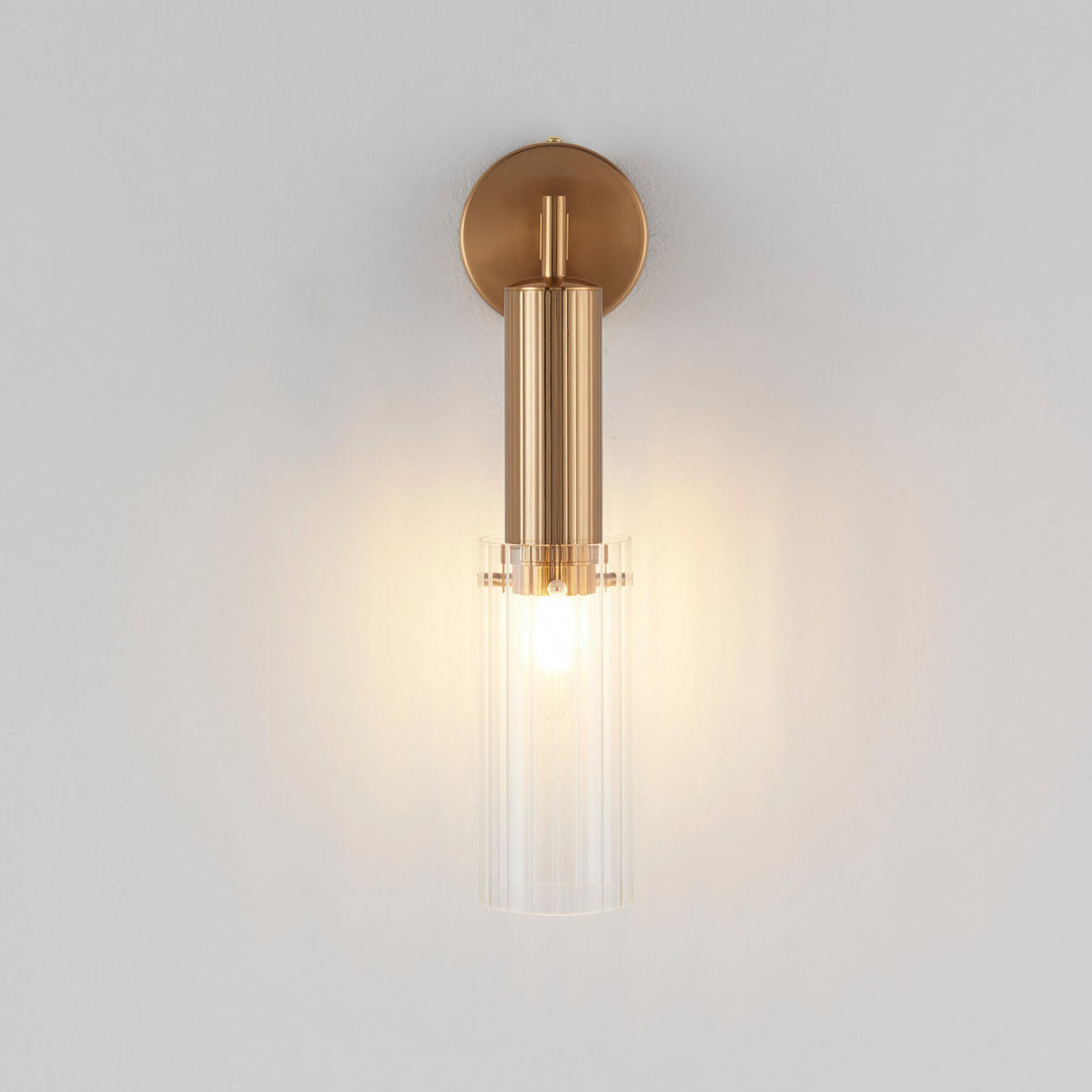 WANDLEUCHTE Poggio, Gold / Messing, 38cm - Goldfarben, Glas (8/38/38cm) - KOSILUM