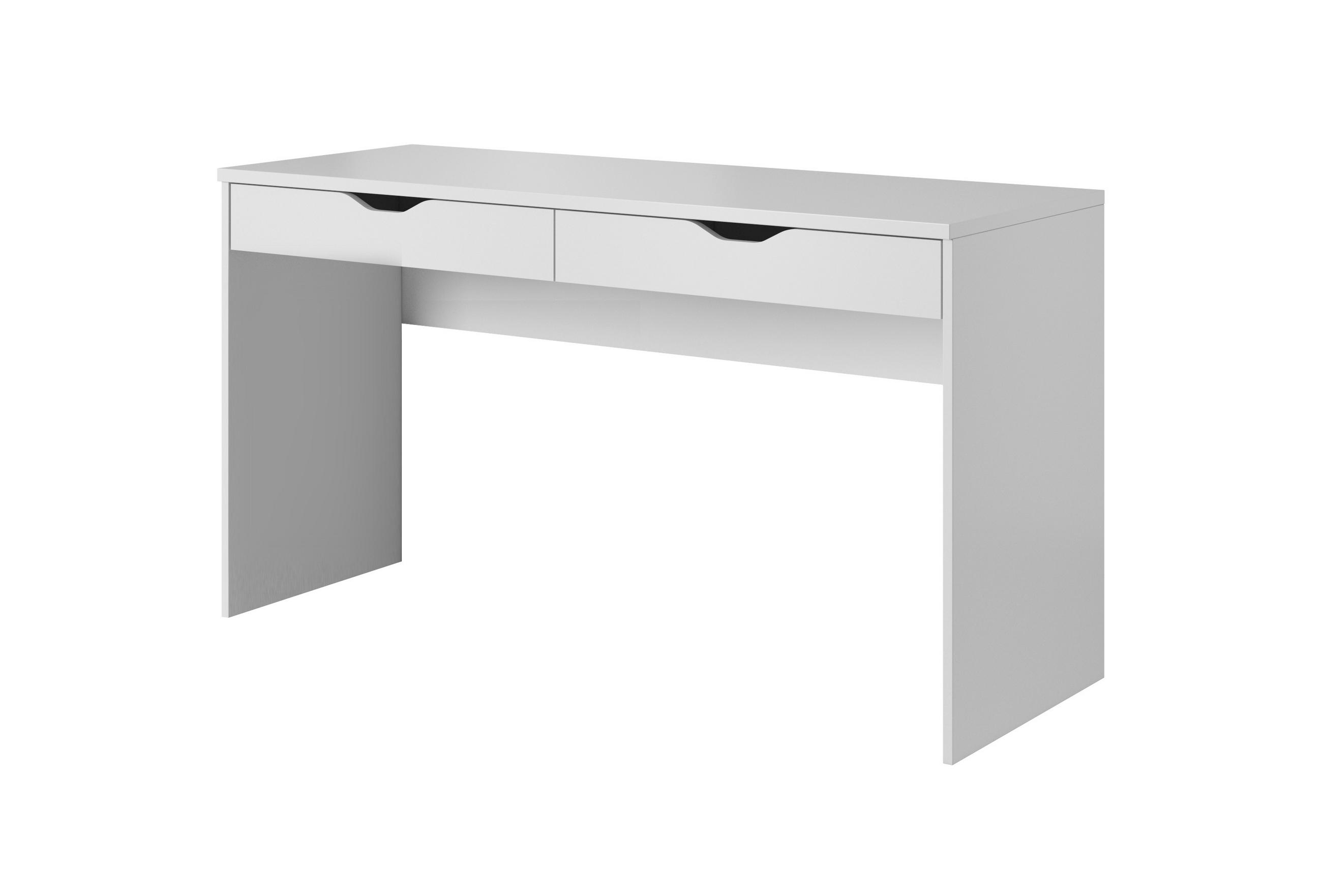 SCHREIBTISCH Beta Weiß, mit Schubladen - Weiß, Holzwerkstoff (50/138/76cm) - Bettso