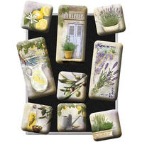 MAGNETSET 9-teilig Home & Country Provence - Multicolor, Metall (7/9/2cm) - Nostalgic-Art