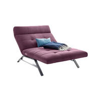 LIEGE AMERIVA Violett Velvet - Silberfarben/Violett, Textil (120/110/158cm) - KAWOLA
