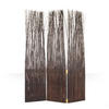 PARAVENT 3-tlg. 120/170 cm Dunkelbraun Weide - Dunkelbraun, Naturmaterialien (120/170/3cm) - Homestyle4u