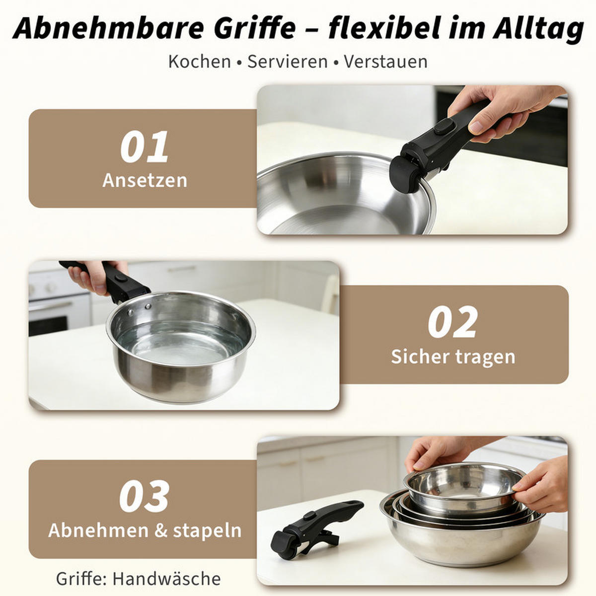 KÜCHENGESCHIRR-SET , 17 Küchenwerkzeuge, schwarz - Schwarz, Metall - Nettlife