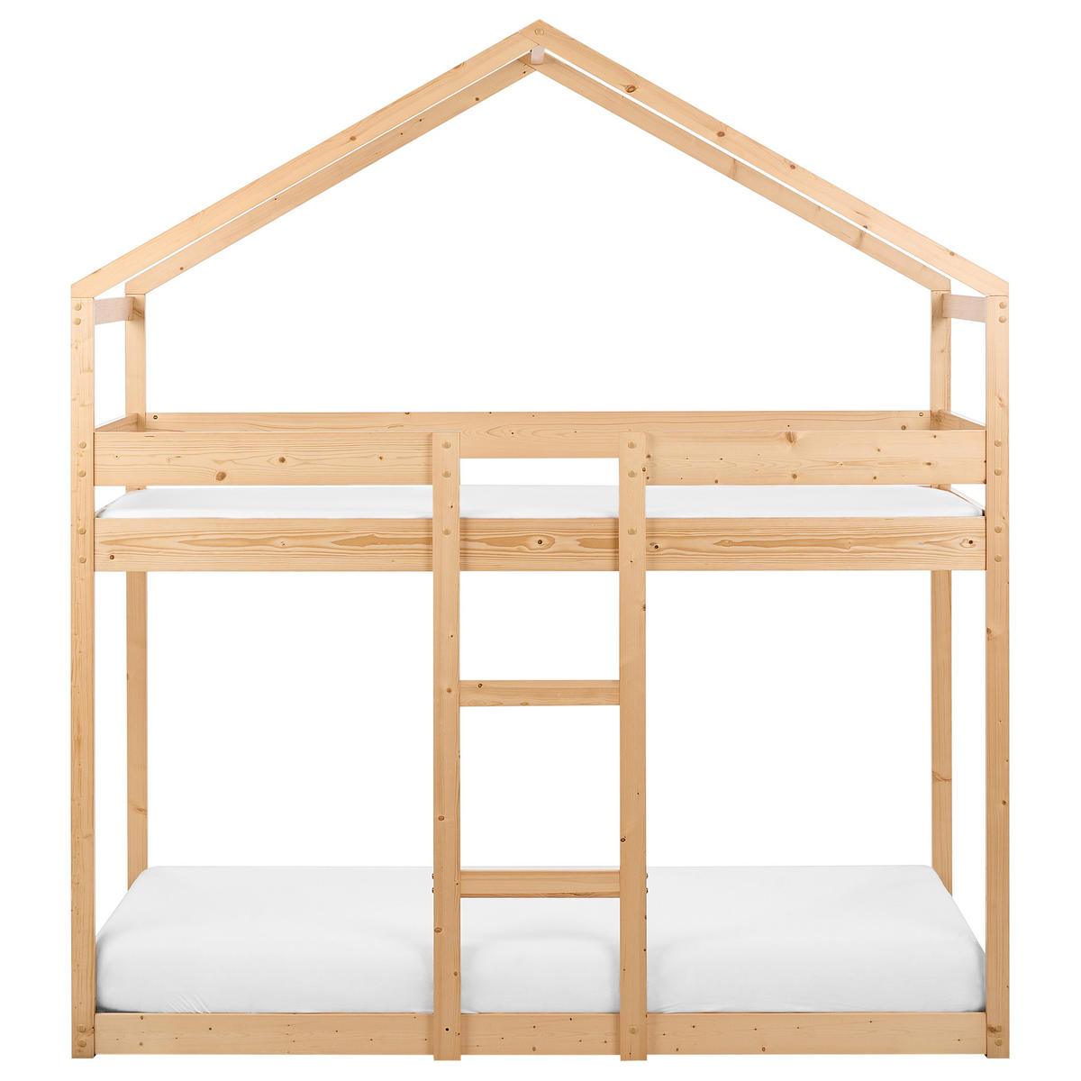 HOCHBETT 90x200 cm Heller Holzfarbton Labatut - Hellbraun, Holz (90/200cm) - Beliani