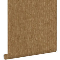 TAPETE grafische Linien 50 x 900 cm - Braun, Papier (50/900cm) - ESTAhome