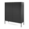 HIGHBOARD Nova Schwarz / Schwarz 104 / 39 / 125cm - Schwarz, Holz/Holzwerkstoff (104/125/39cm) - Feldmann-Wohnen