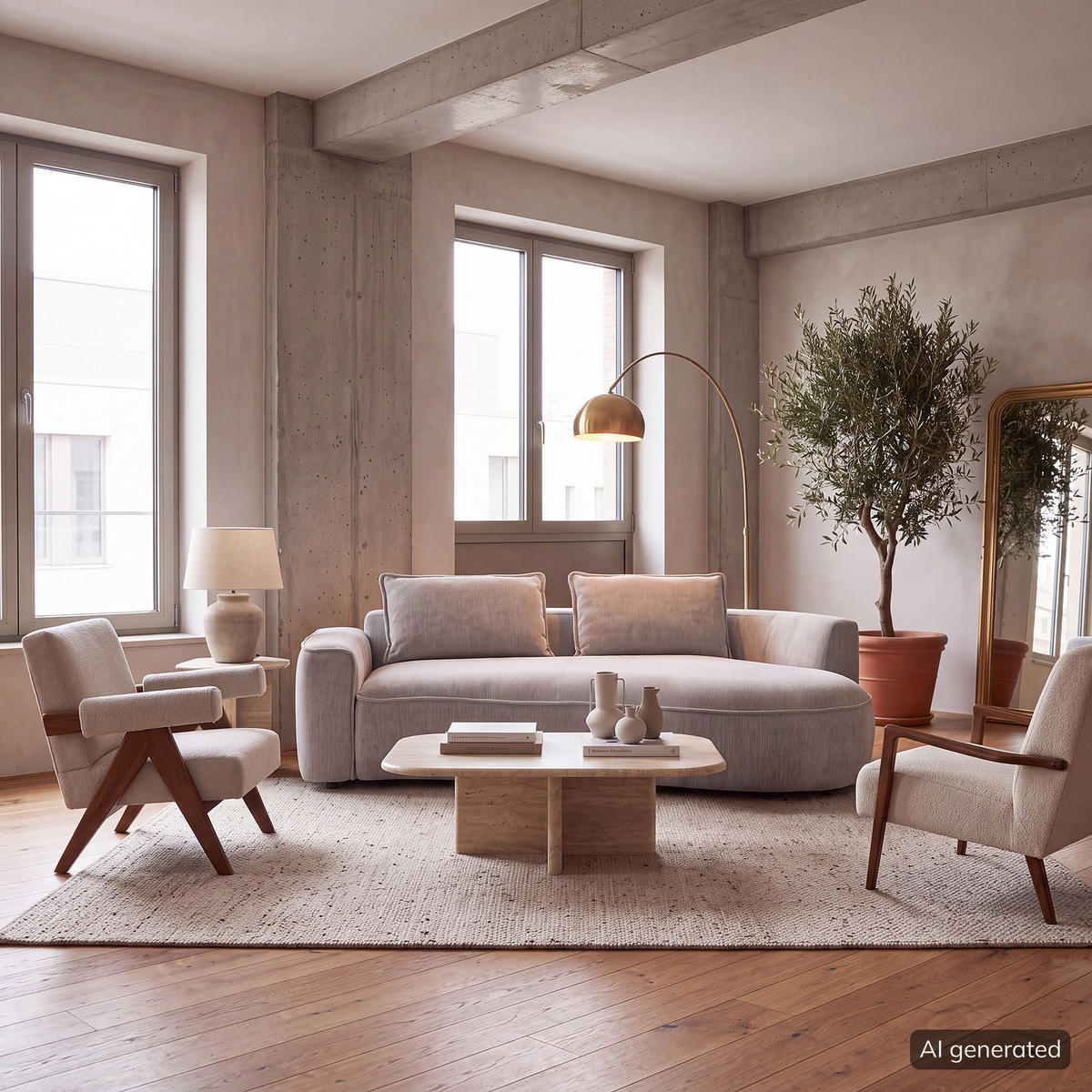 2,5-SITZER SOFA - Hellgrau/Schwarz, Kunststoff/Textil (217/82/146cm) - home24