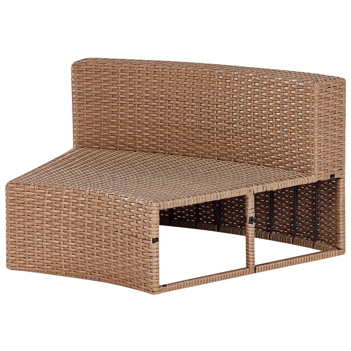 LOUNGE-SET PE Rattan sandbeige Severo - Beige, Kunststoff - Beliani