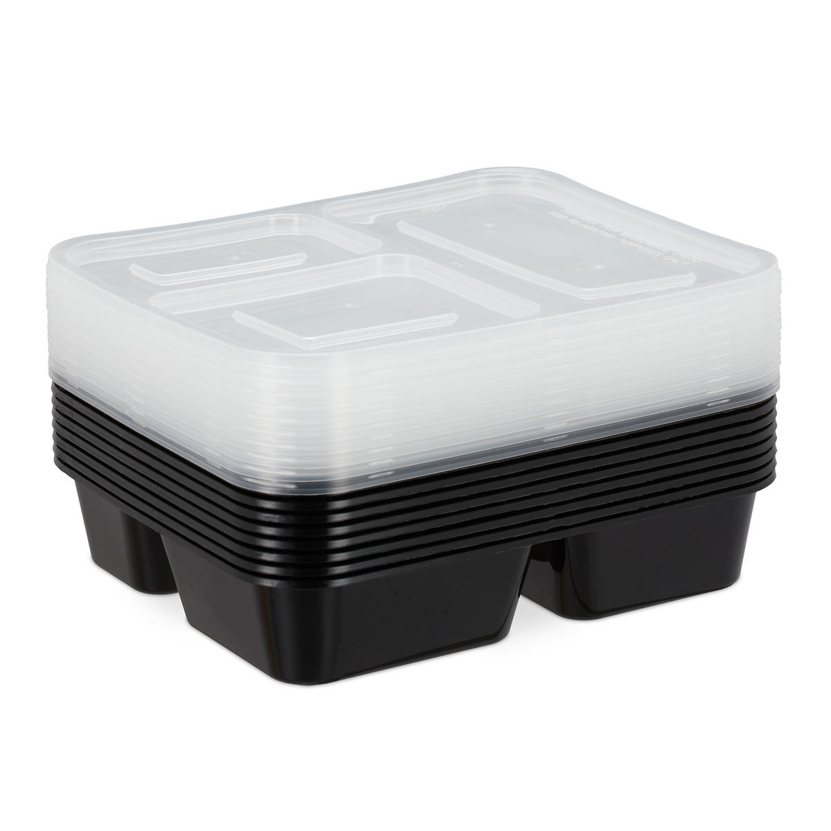 24XMEALPREPBOX - Schwarz, Kunststoff - Relaxdays