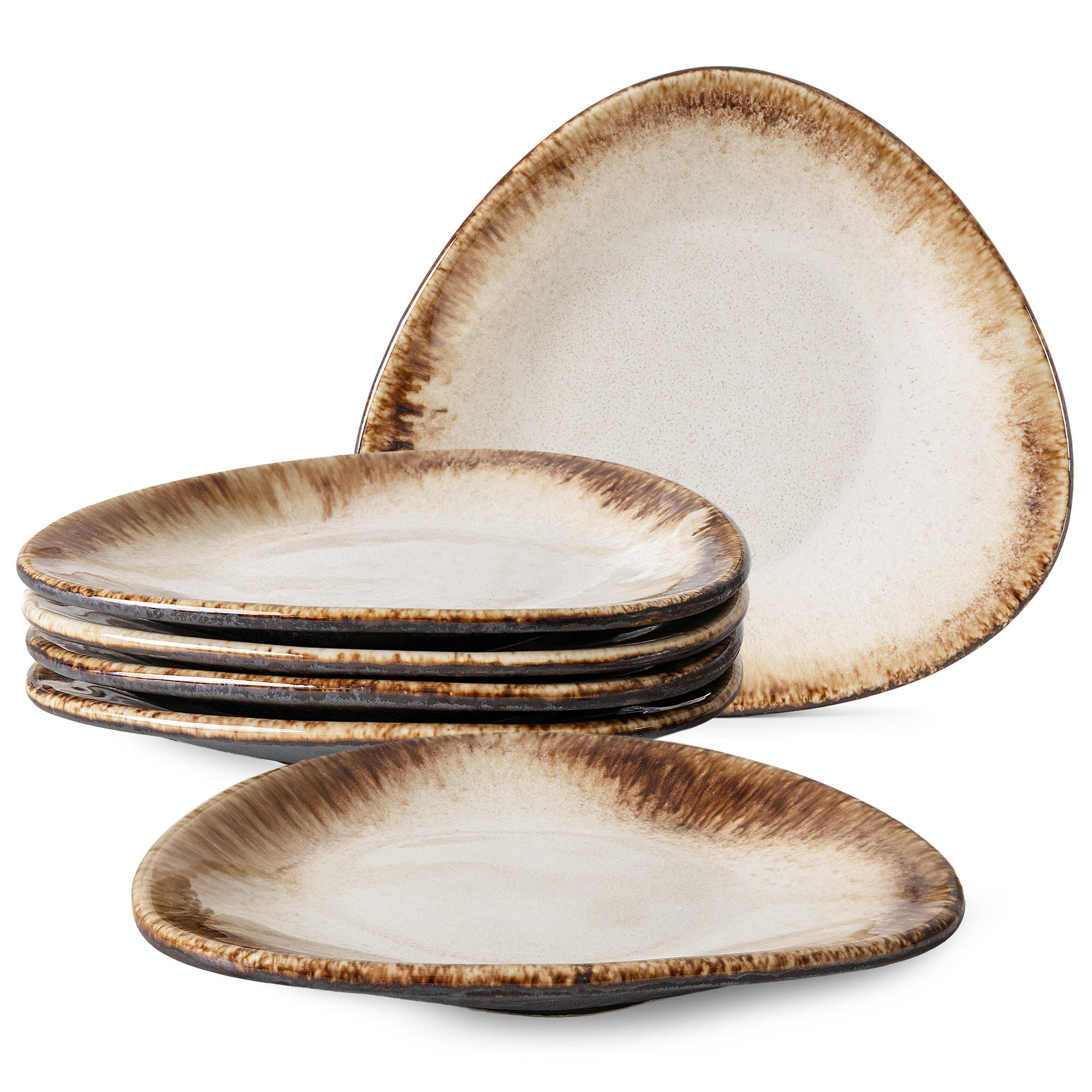 FRÜHSTÜCKSTELLER PRIMA 6-tlg, Hellbeige - Beige, Keramik (18/20/3cm) - KONSIMO®