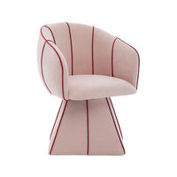 DREHSESSEL Chenille Stoff 360° Drehbar Polstersessel Loungesessel, Rosa - Rosa, Textil (56/74.5/54cm) - LVHOM