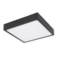 LED DECKENLEUCHTE Metall Graphit Opal - Schwarz, Metall (17/17/2.6cm)