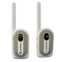 BABYPHONE Maternal Instinct grau bis 1,3 km Reichweite, Empfänger mit Gürtelclip - Grau, Kunststoff - Moni