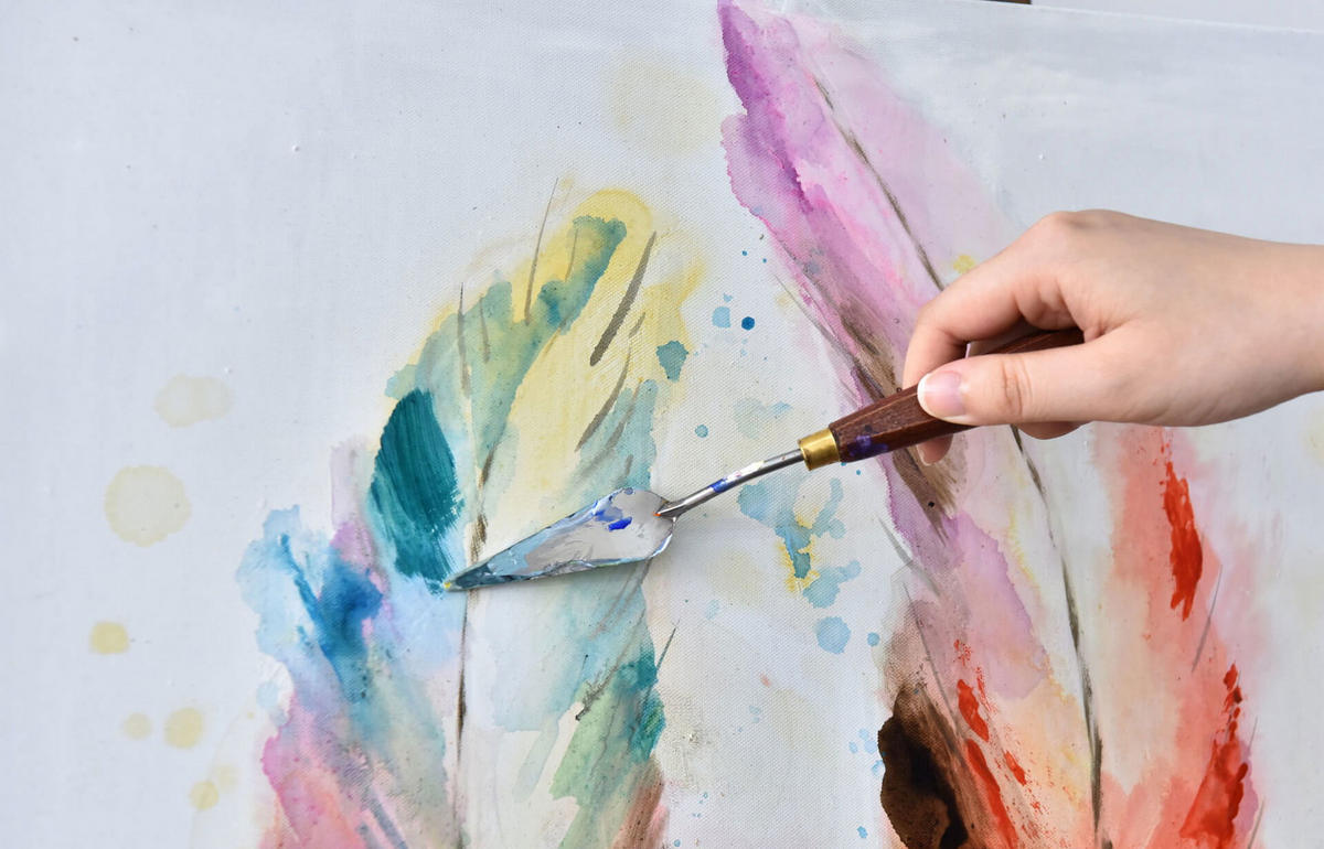 ÖLGEMÄLDE 60/60 cm - Multicolor, Holz/Textil (1.08/60cm) - KUNSTLOFT