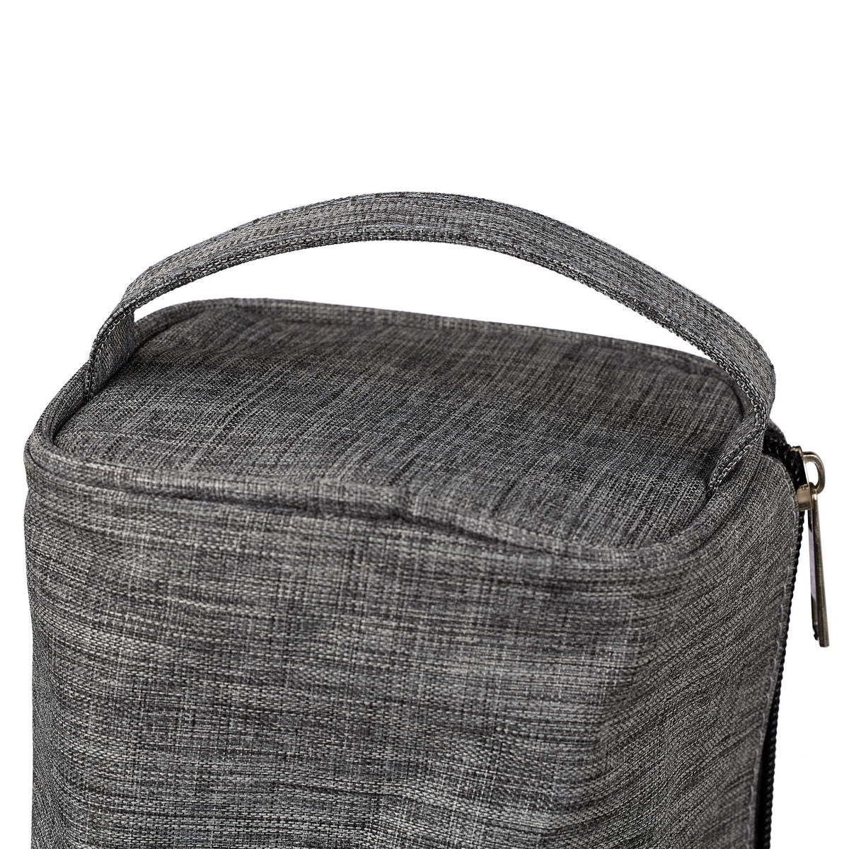 KULTURBEUTEL - Grau, Kunststoff/Textil (23/13/13cm) - Relaxdays