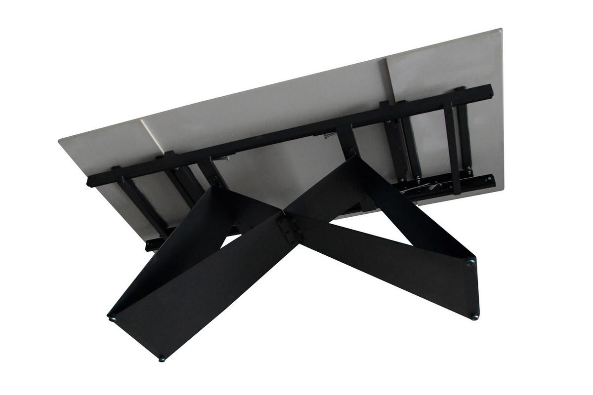 ESSTISCH MILLIE - Hellgrau/Schwarz, Keramik (90/180/76cm) - SAM