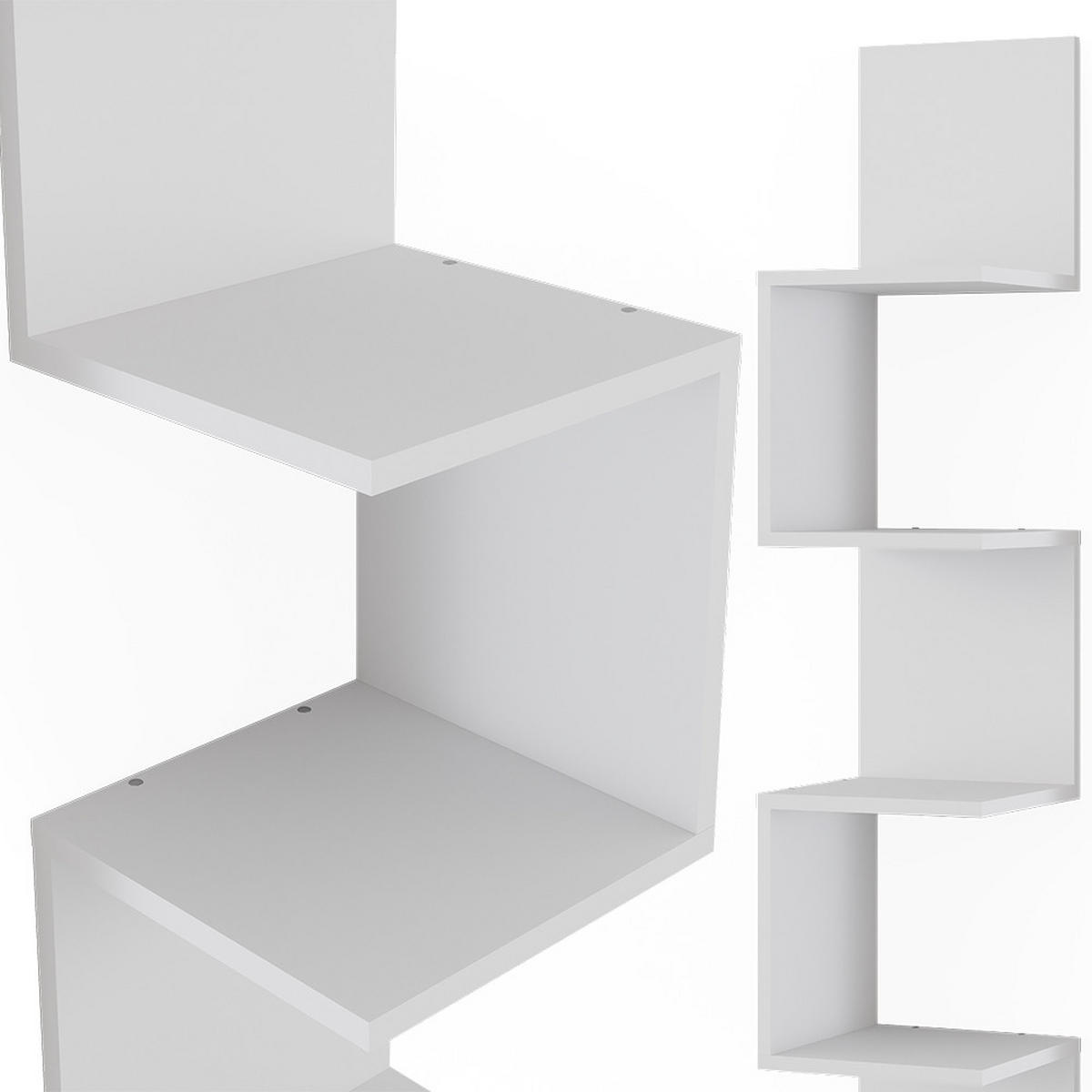 ECKREGAL Paolo Weiß 28 x 175.4 cm 2er Set - Weiß, Holzwerkstoff (28/175.4/28cm) - Vicco