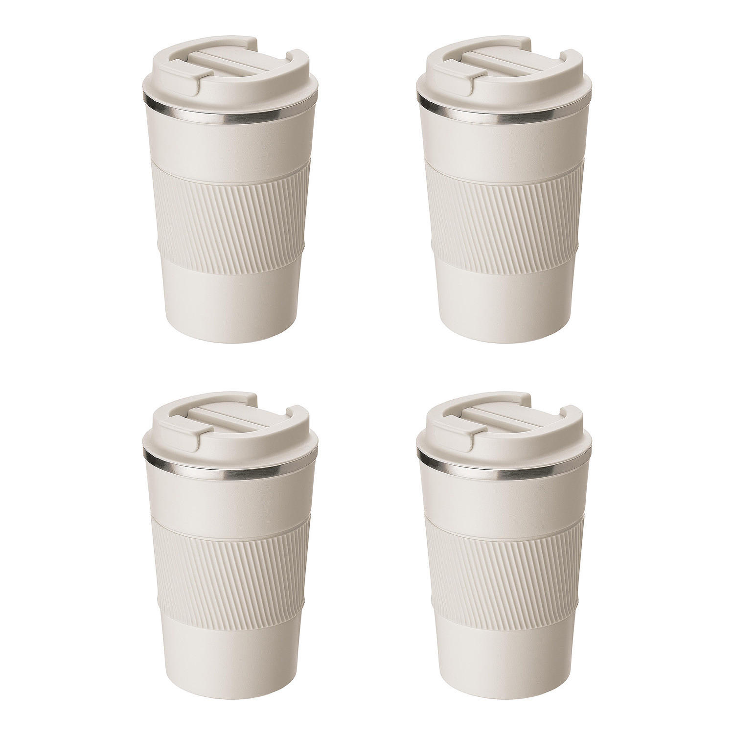 KAFFEEBECHER (4er Set) To Go - Beige, Metall (0.5L) - Butlers