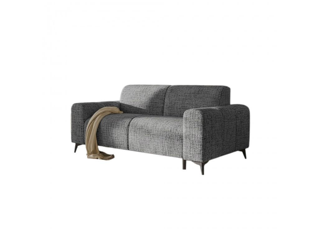 SOFA mit Schlaffunktion LIVIGNO, 205x82x105 cm, Schlafsofa mit Italienischem Ausklappsystem, Dunkelgrau - Dunkelgrau, Holz/Textil (205/82/105cm) - Trada