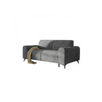 SOFA mit Schlaffunktion LIVIGNO, 205x82x105 cm, Schlafsofa mit Italienischem Ausklappsystem, Dunkelgrau - Dunkelgrau, Holz/Textil (205/82/105cm) - Trada