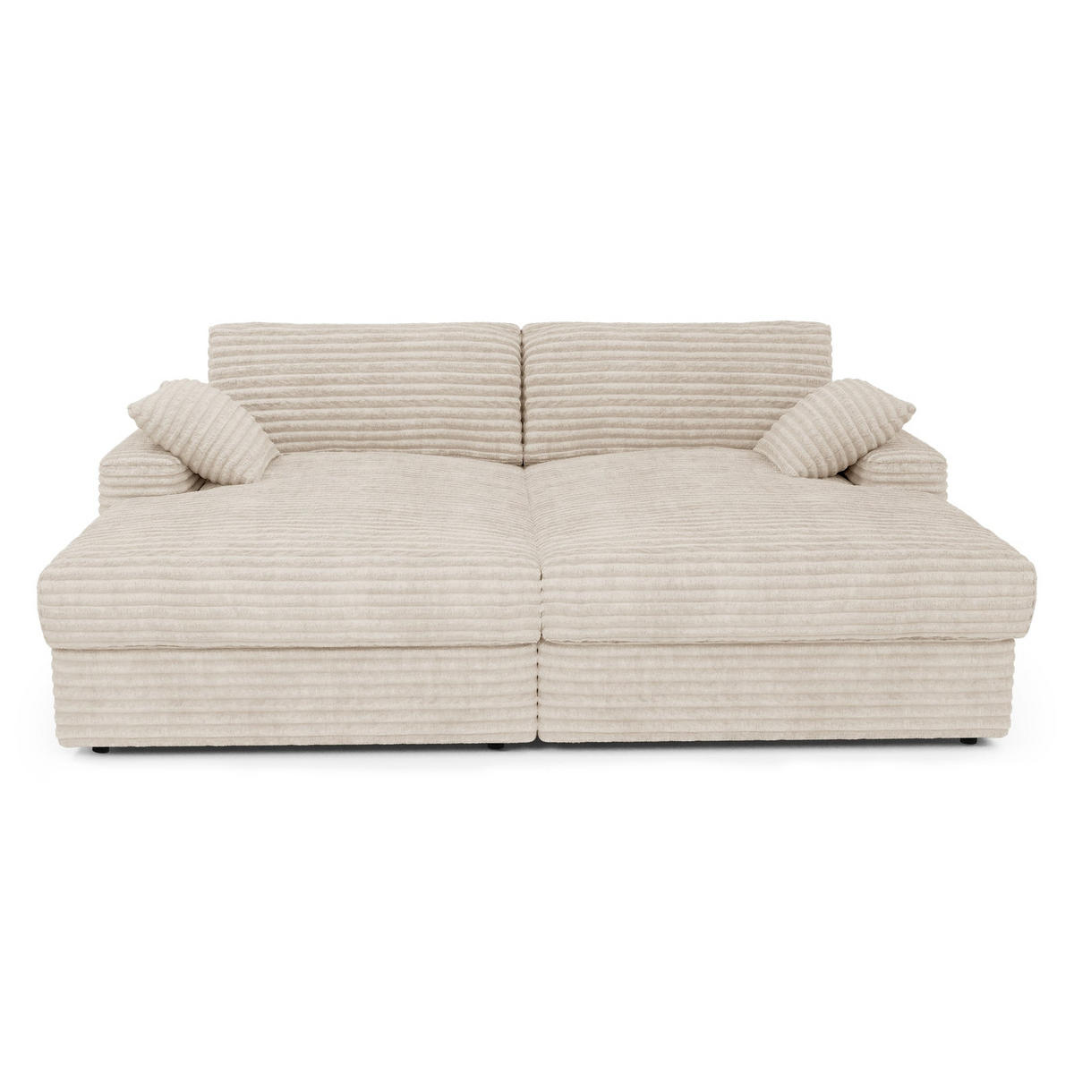 SOFA PLUM XXL-Cord Creme 260cm - Creme, Textil (260/83/155cm) - Premium Interiors