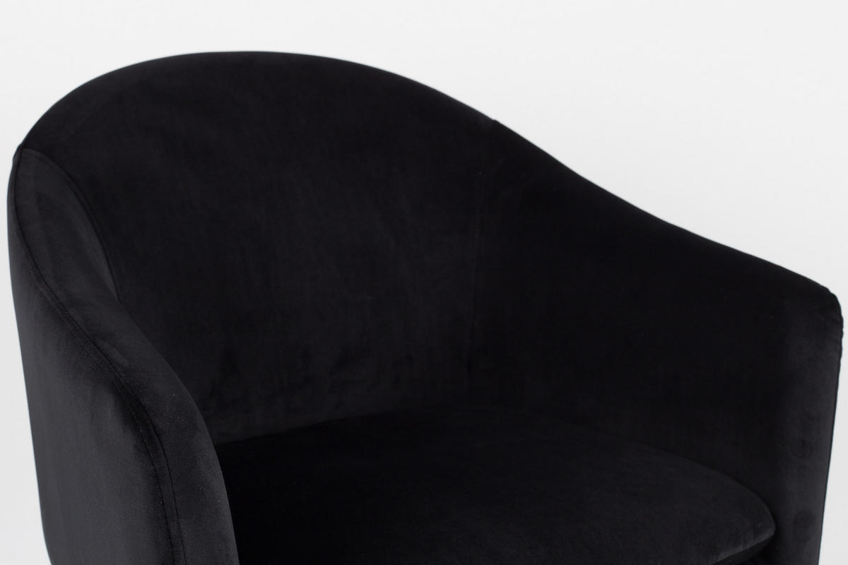 ESSZIMMERSTUHL Catelyn - Schwarz - 55.5/57/77 cm - Schwarz, Textil (57/77/55.5cm) - Novel