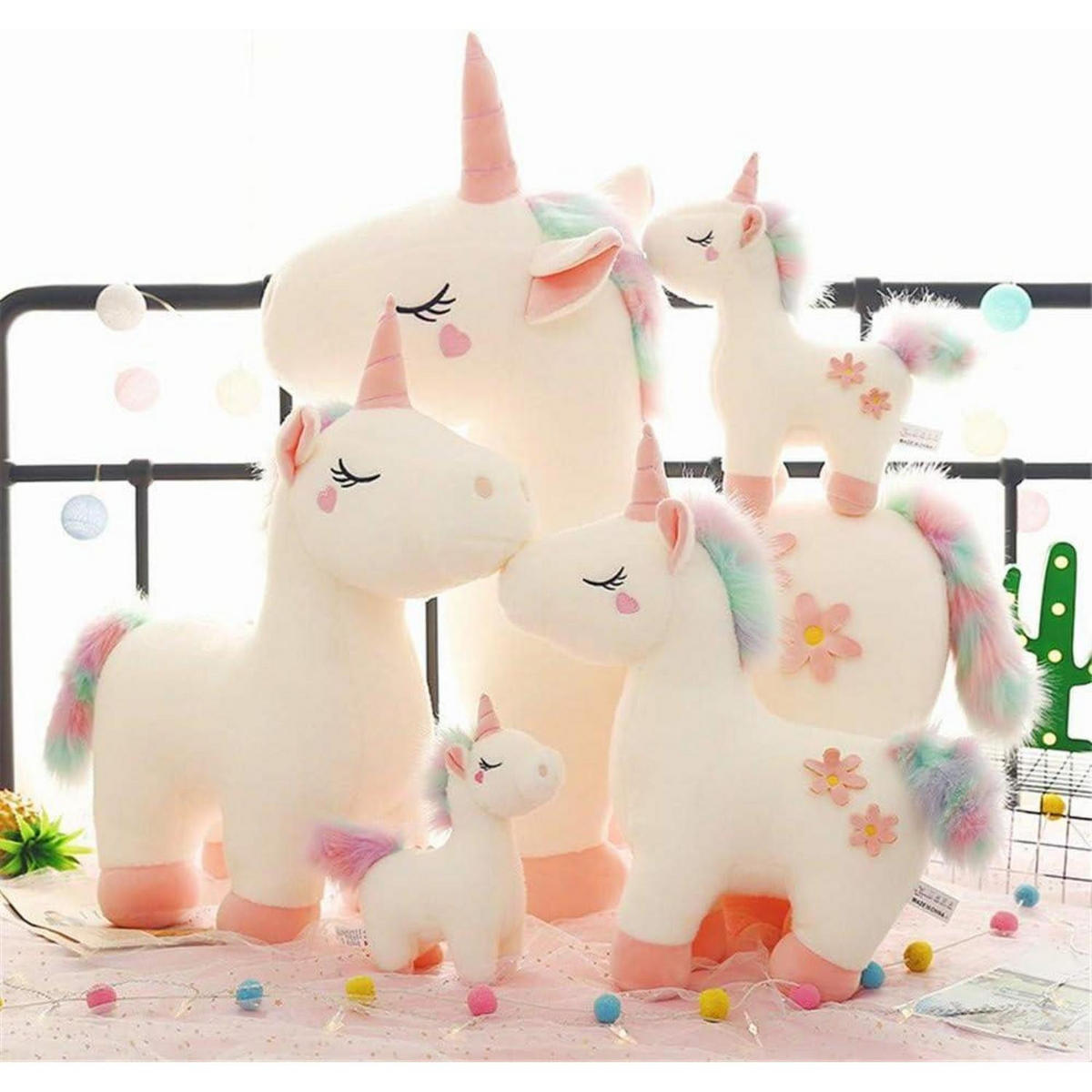 PLÜSCHTIER Einhorn Weiß 30 cm - Multicolor, Textil (15/30cm)