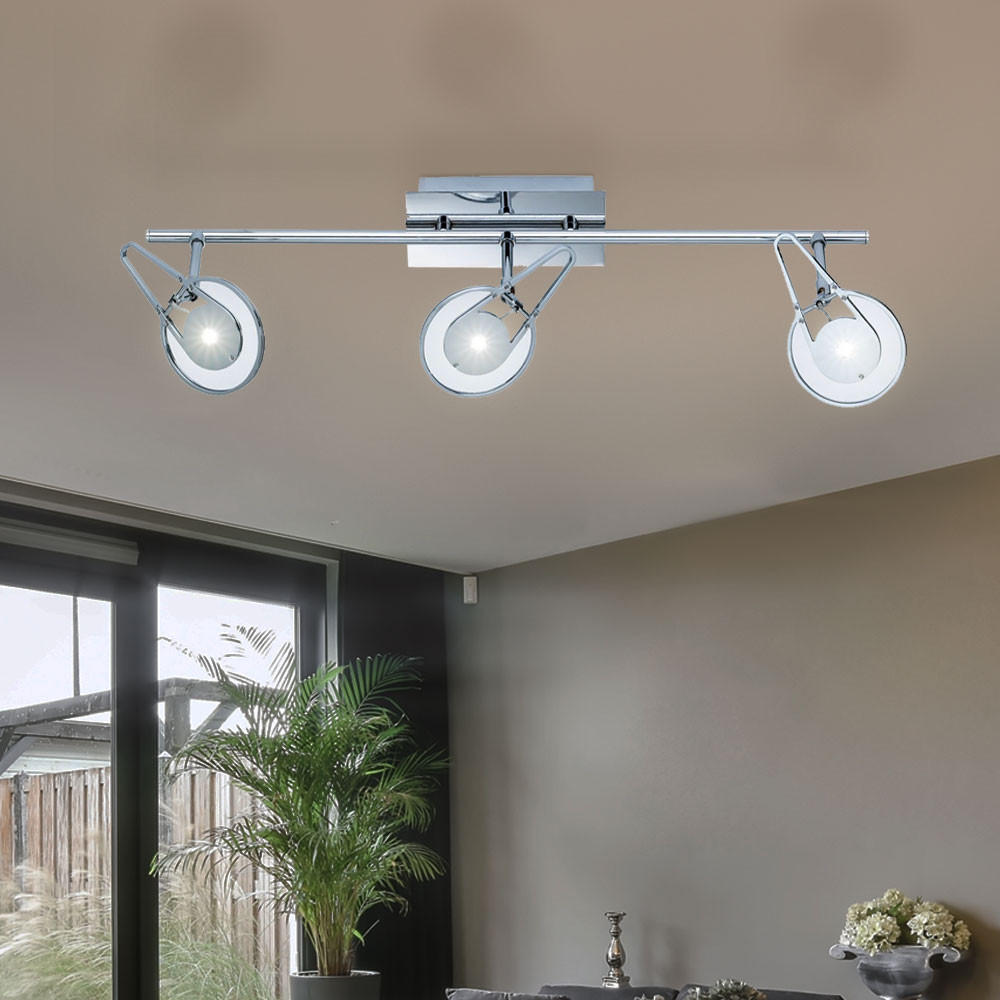 LED DECKENLEUCHTE Metall Chrom Silber - Silberfarben, Metall (66/21/21cm) - Wofi