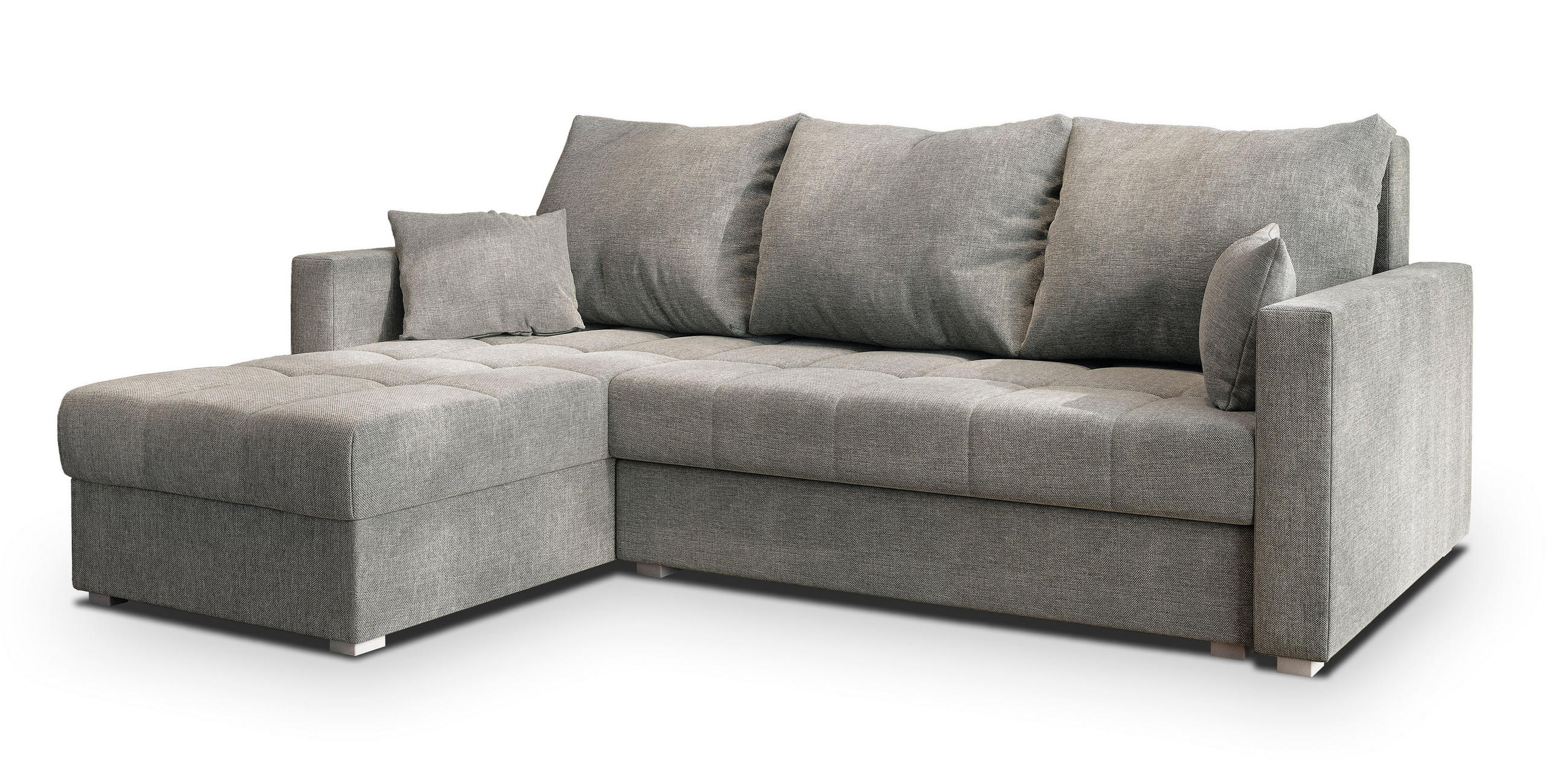 Masseno Ecksofa Hellgrau 220x143 cm