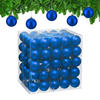 100XWEIHNACHTSKUGELN - Blau, Kunststoff (6/7/6cm) - Relaxdays
