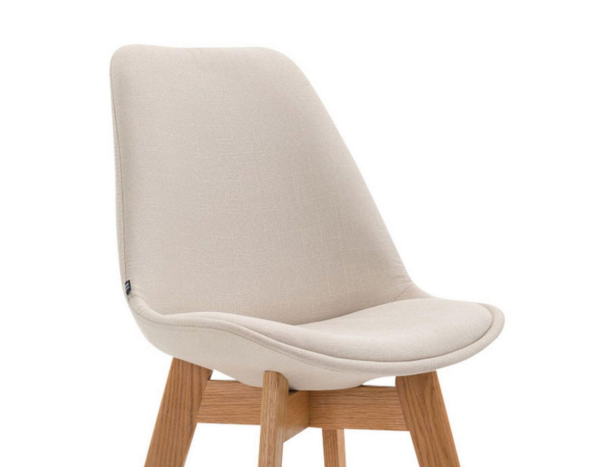 BARHOCKER 2er Set Meta Stoff natura creme - Creme, Holz/Textil (48/112/56cm) - TPFLiving