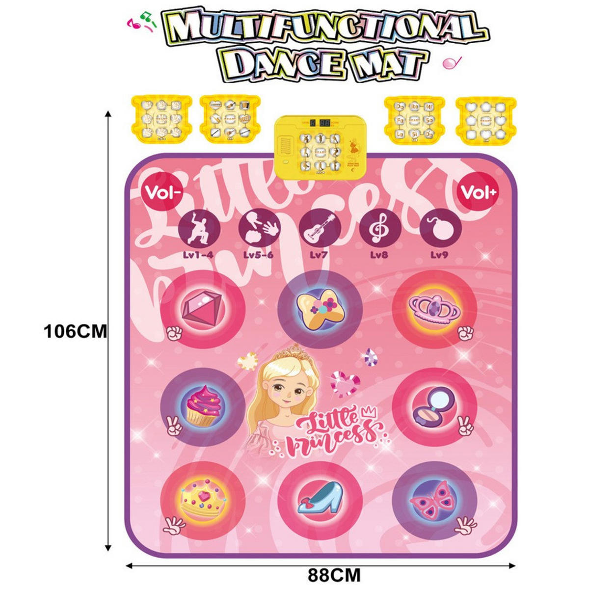 SPIELMATTE,ROSA, 106 × 88 cm - Rosa, Textil (88/5/106cm) - Weltevree
