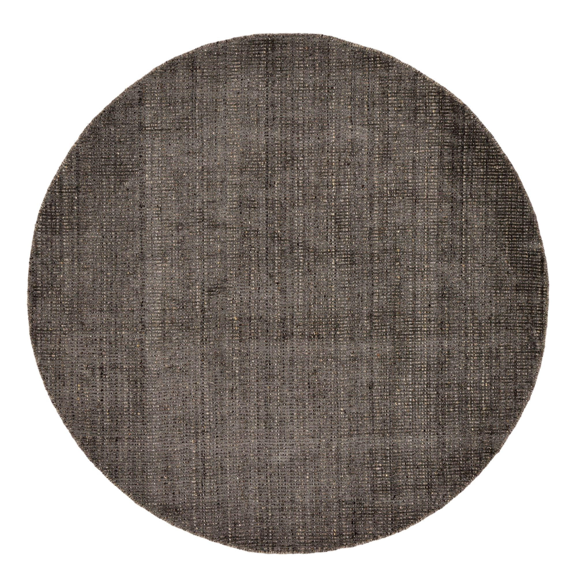 Theko Handwebteppich Anthrazit 150x150 cm