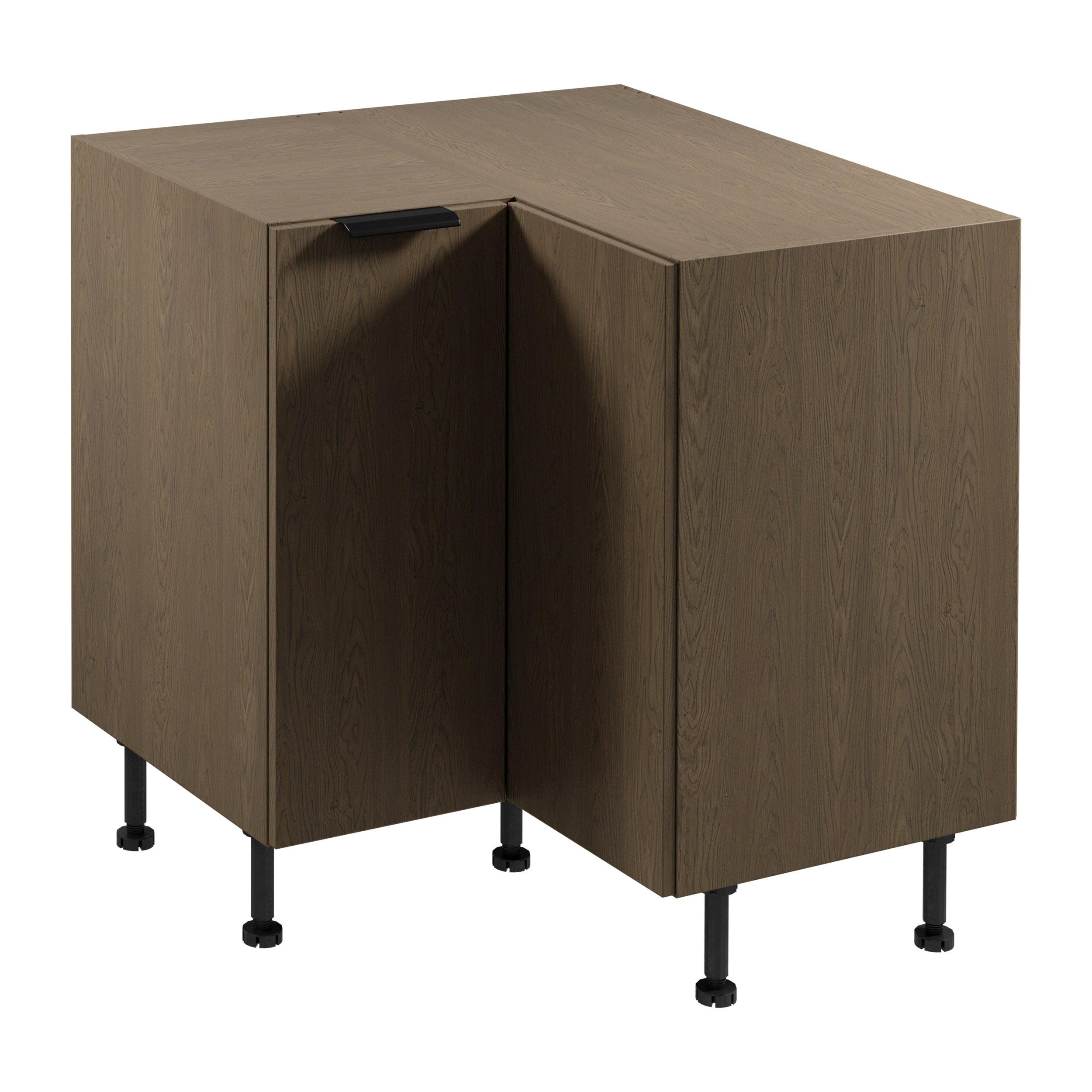 Royal24_Markt Eckunterschrank Dunkelbraun 84x87x84 cm