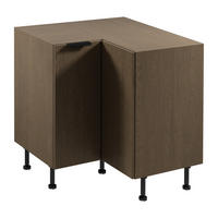 ECKUNTERSCHRANK D90N – Sorento Dunkle Eiche – L-Form, Ecke voll nutzbar – Dunkle Eiche - Dunkelbraun, Holzwerkstoff (84/87/84cm) - ROYAL24_MARKT