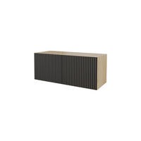 LOWBOARD NOA-2-W 100x40x41 cm - Artisan / Schwarz - Schwarz, Holzwerkstoff (100/40/41cm) - ALTDECOR