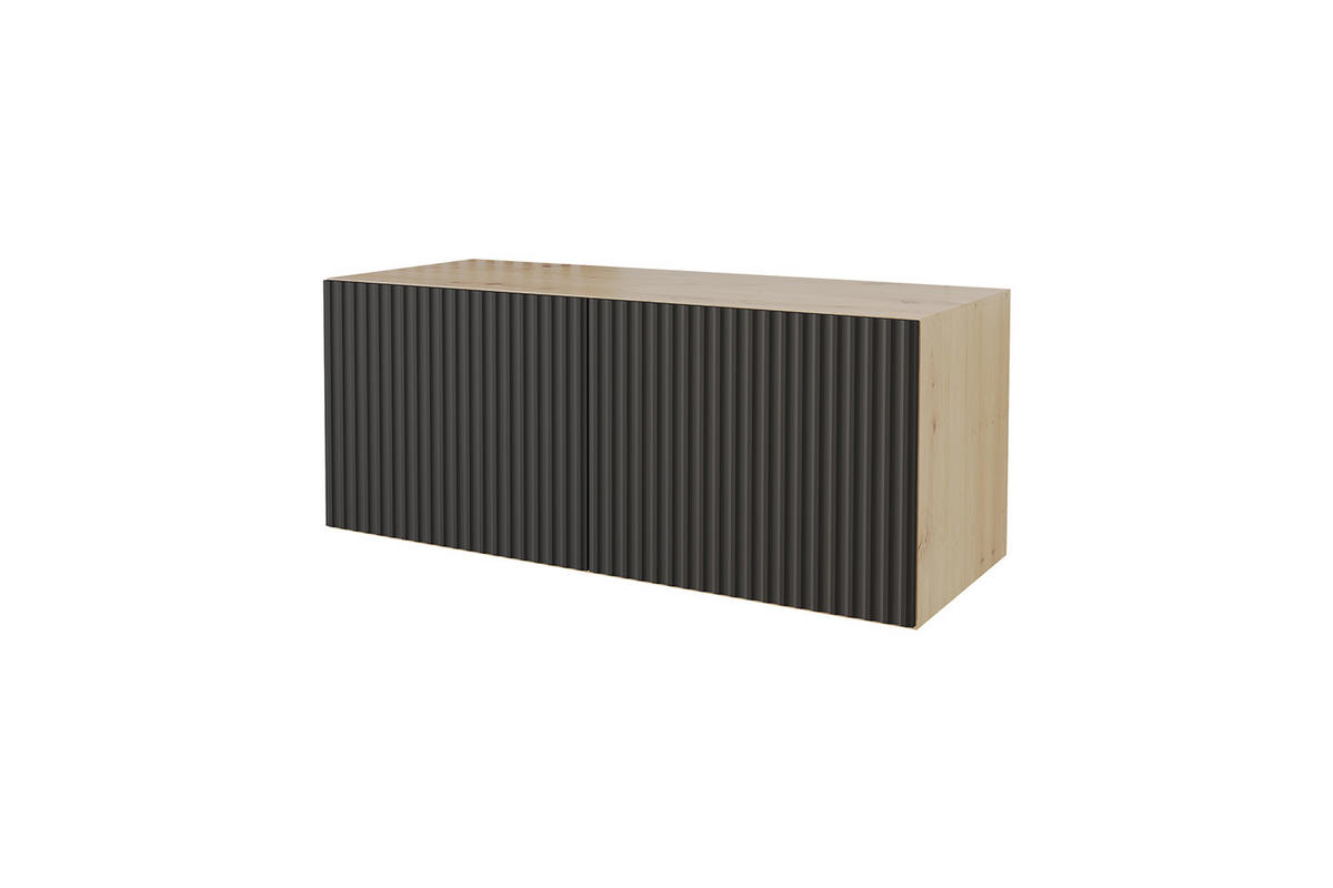 LOWBOARD NOA-2-W 100x40x41 cm - Artisan / Schwarz - Schwarz, Holzwerkstoff (100/40/41cm) - ALTDECOR