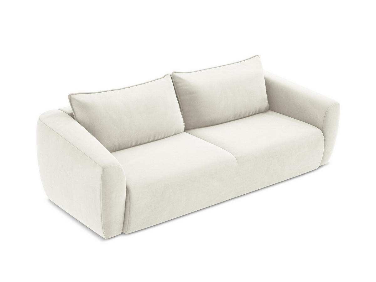 POUF Chenille Stoff Rot - Bordeaux/Schwarz, Holzwerkstoff/Kunststoff (94/40/89cm) - Makamii