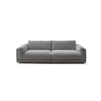 BIG SOFA RAINA Grau Cord - Schwarz/Grau, Kunststoff/Textil (294/85/150cm) - KAWOLA