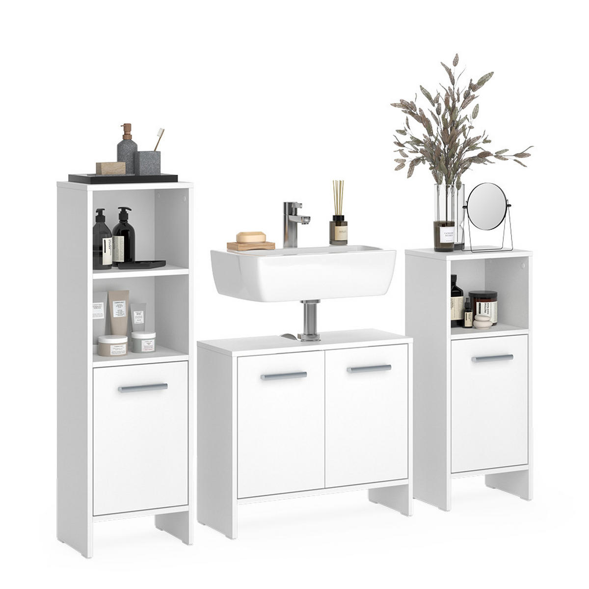 Weiß, Holzwerkstoff (63.8/57/26.3cm) - Vicco