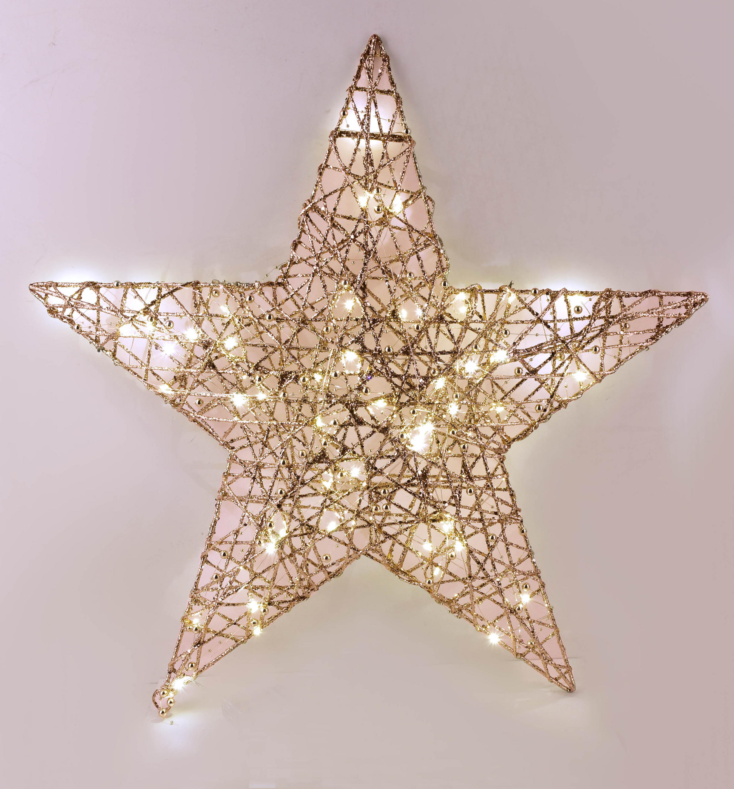 LED-DEKOLEUCHTE Santa Lila Kupferfarben 63x60x9 cm Kunststoff - Kupferfarben, Kunststoff (60/9/63cm) - Mondex