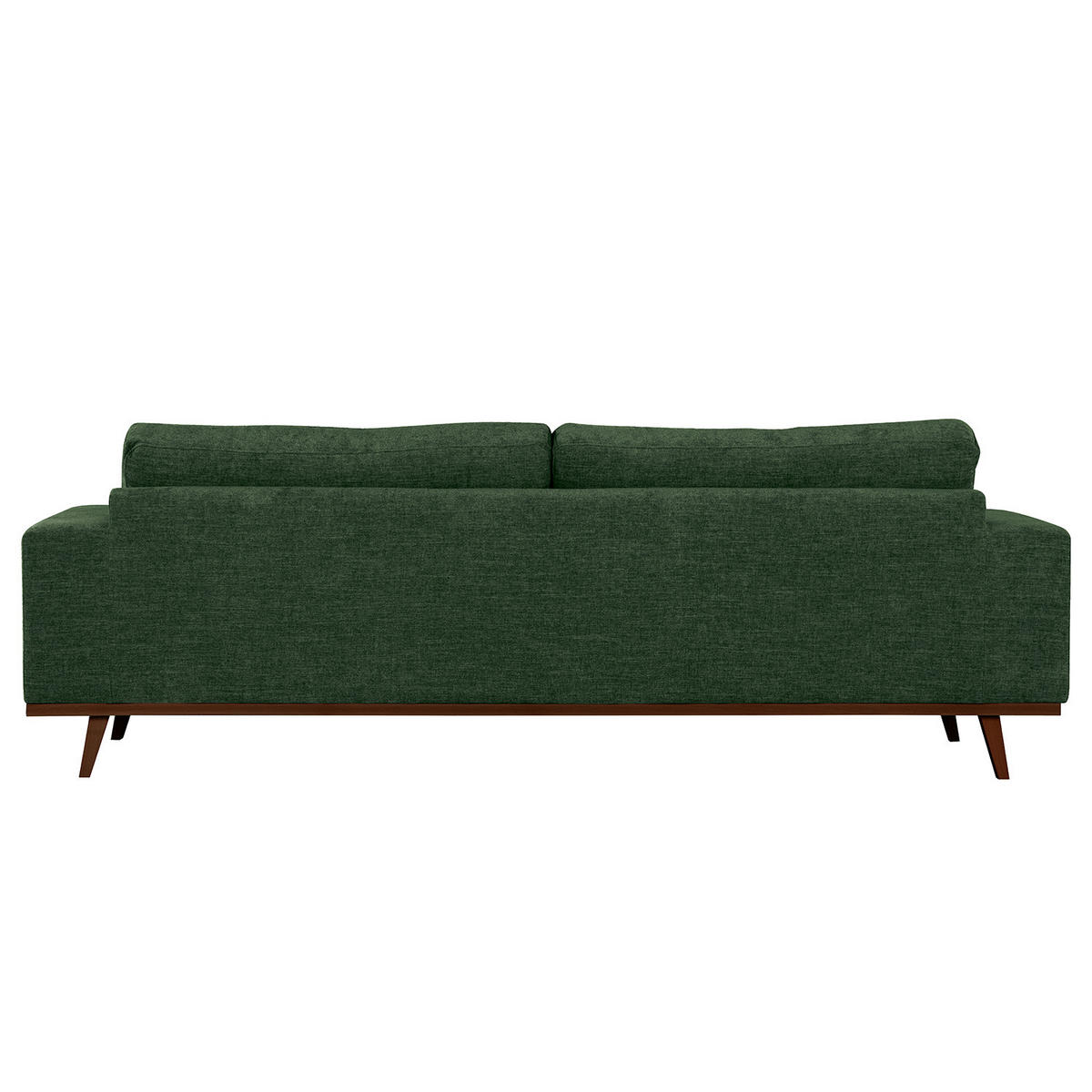 3-SITZER SOFA - Dunkelgrün/Buchefarben, Buchenholz/Textil (237/81/88cm) - home24