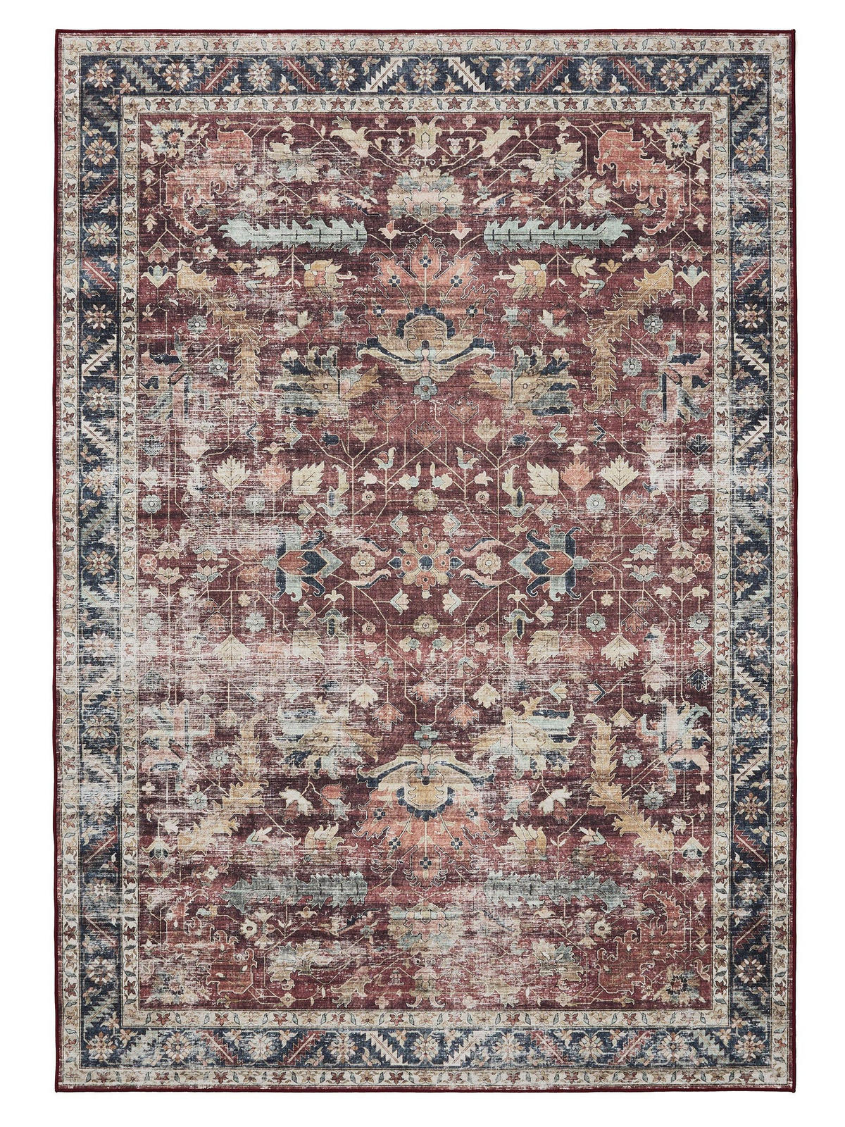 VINTAGE-TEPPICH George waschbar 60x120 cm - Multicolor, Kunststoff (60/120cm) - benuta