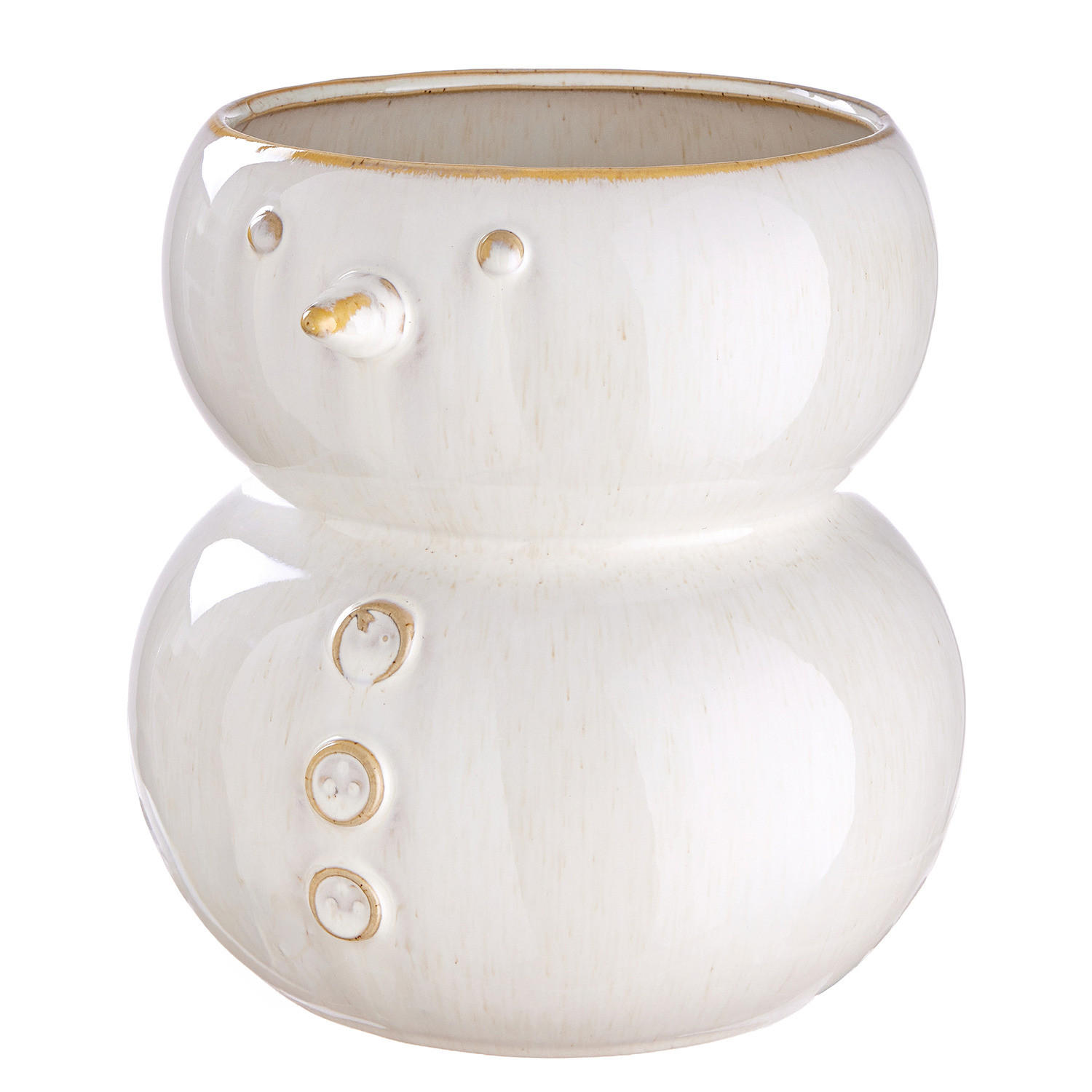 VASE Snowman - Weiß, Keramik (20cm) - Butlers